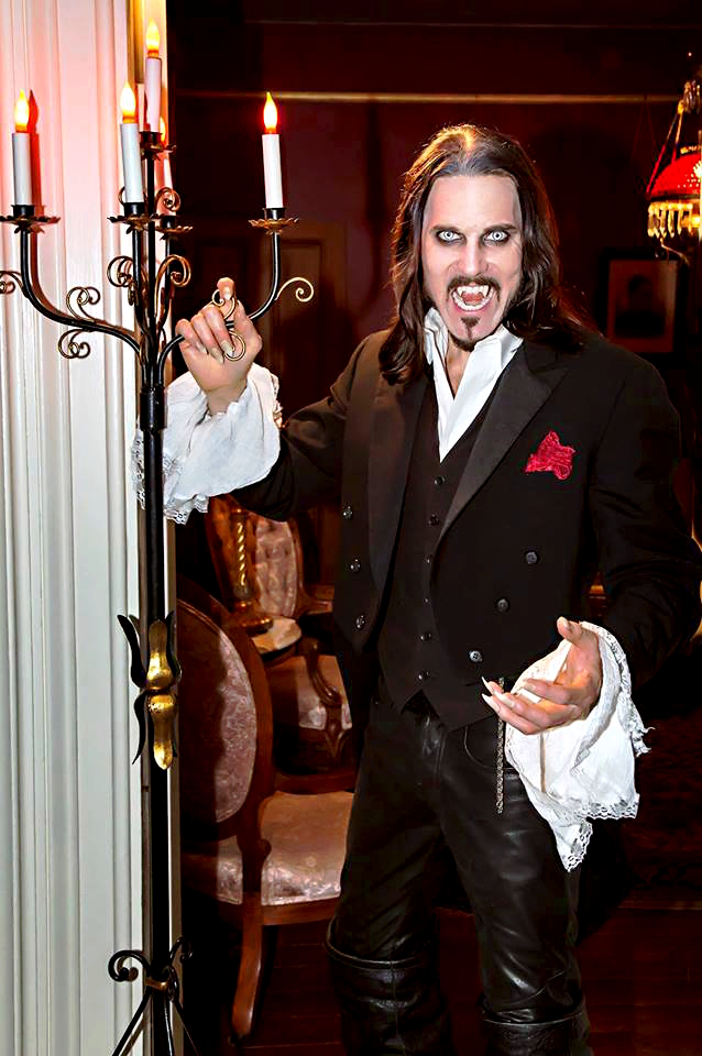 Matt Wiggins on the set of a live production of Bram Stokers Dracula in 2013.