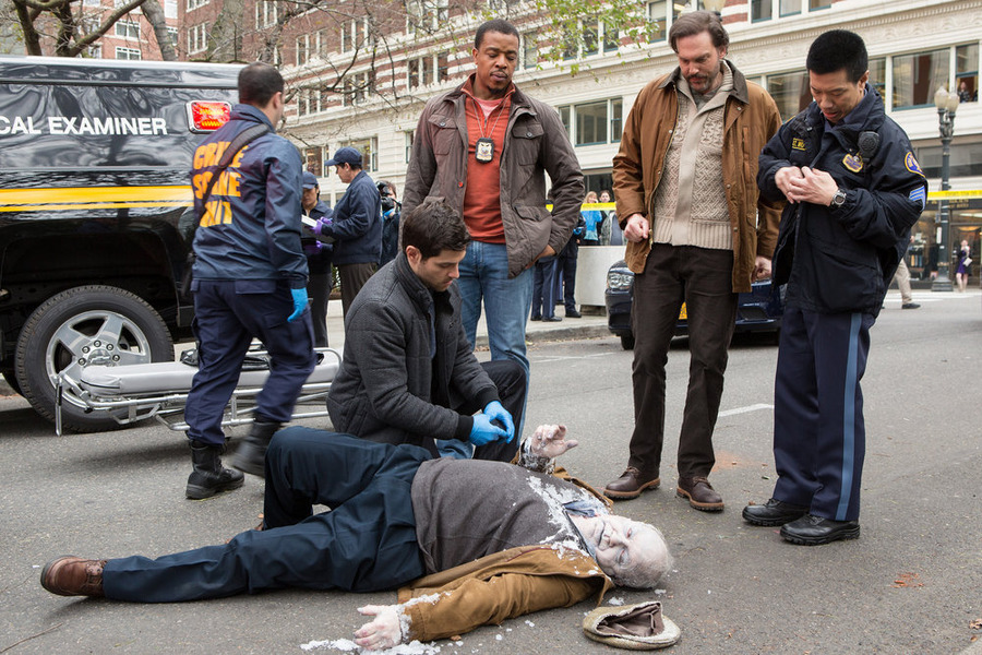 Still of Russell Hornsby, Reggie Lee, Silas Weir Mitchell and David Giuntoli in Grimm (2011)