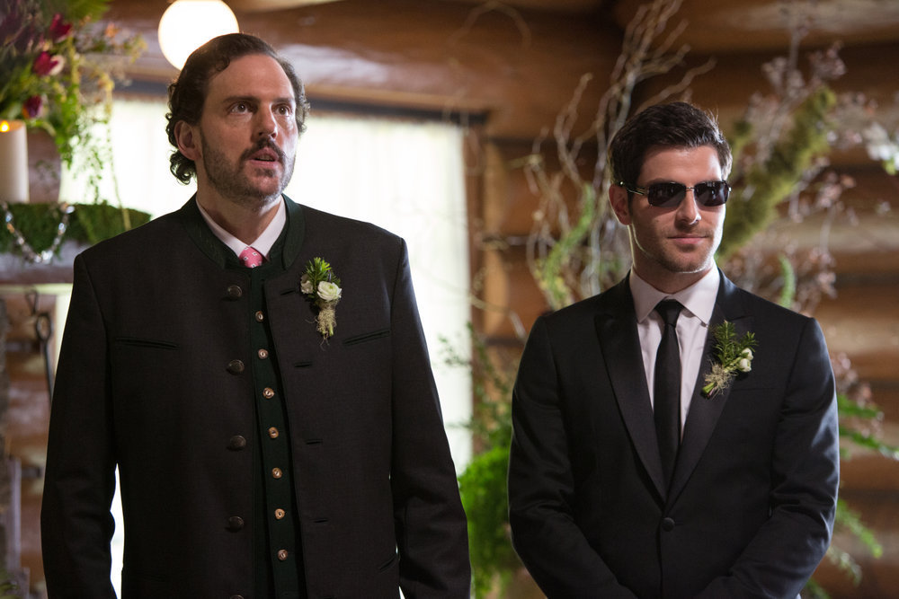 Still of Silas Weir Mitchell and David Giuntoli in Grimm (2011)