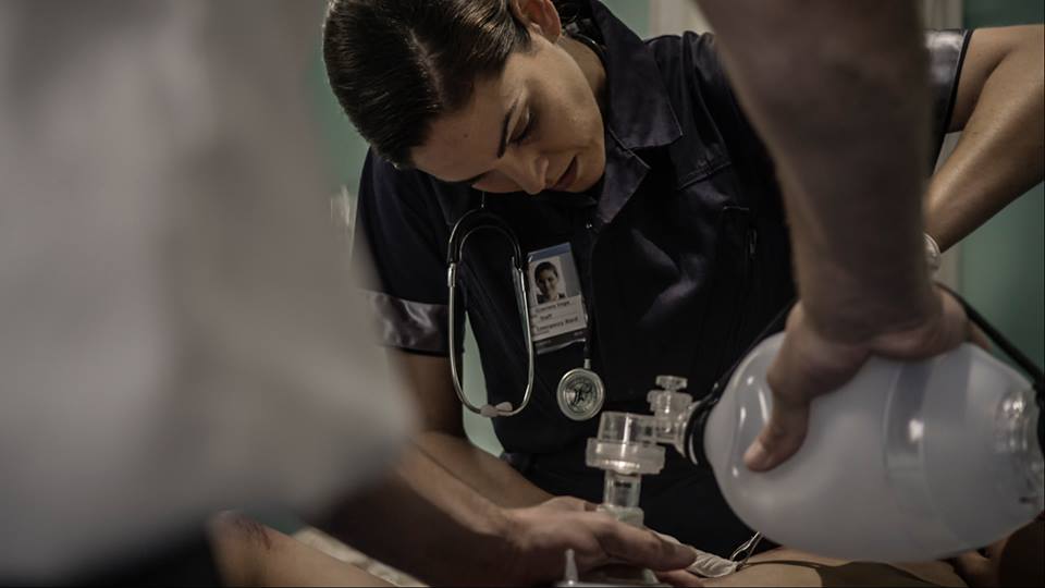 Army Medic Graciela Vega played by Jocelyn Osorio SAF3