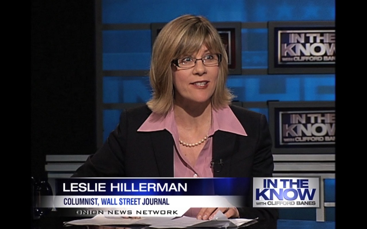 Still of Lori Hammel (Leslie Hillerman)Onion News Network.