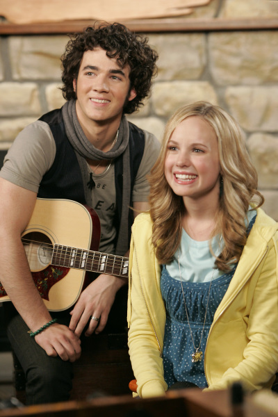 Still of Meaghan Martin and Kevin Jonas in Camp Rock (2008)