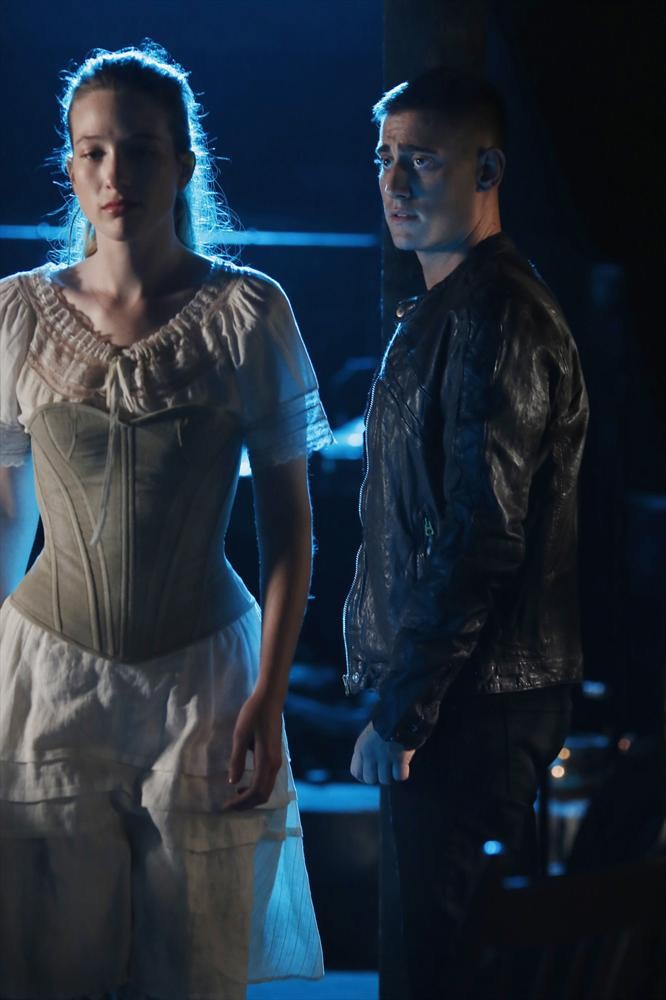 Still of Jeff Weddell, The Trio, Michael Socha, The Rabbit, White Rabbit, Sophie Lowe and True Love in Once Upon a Time in Wonderland (2013)