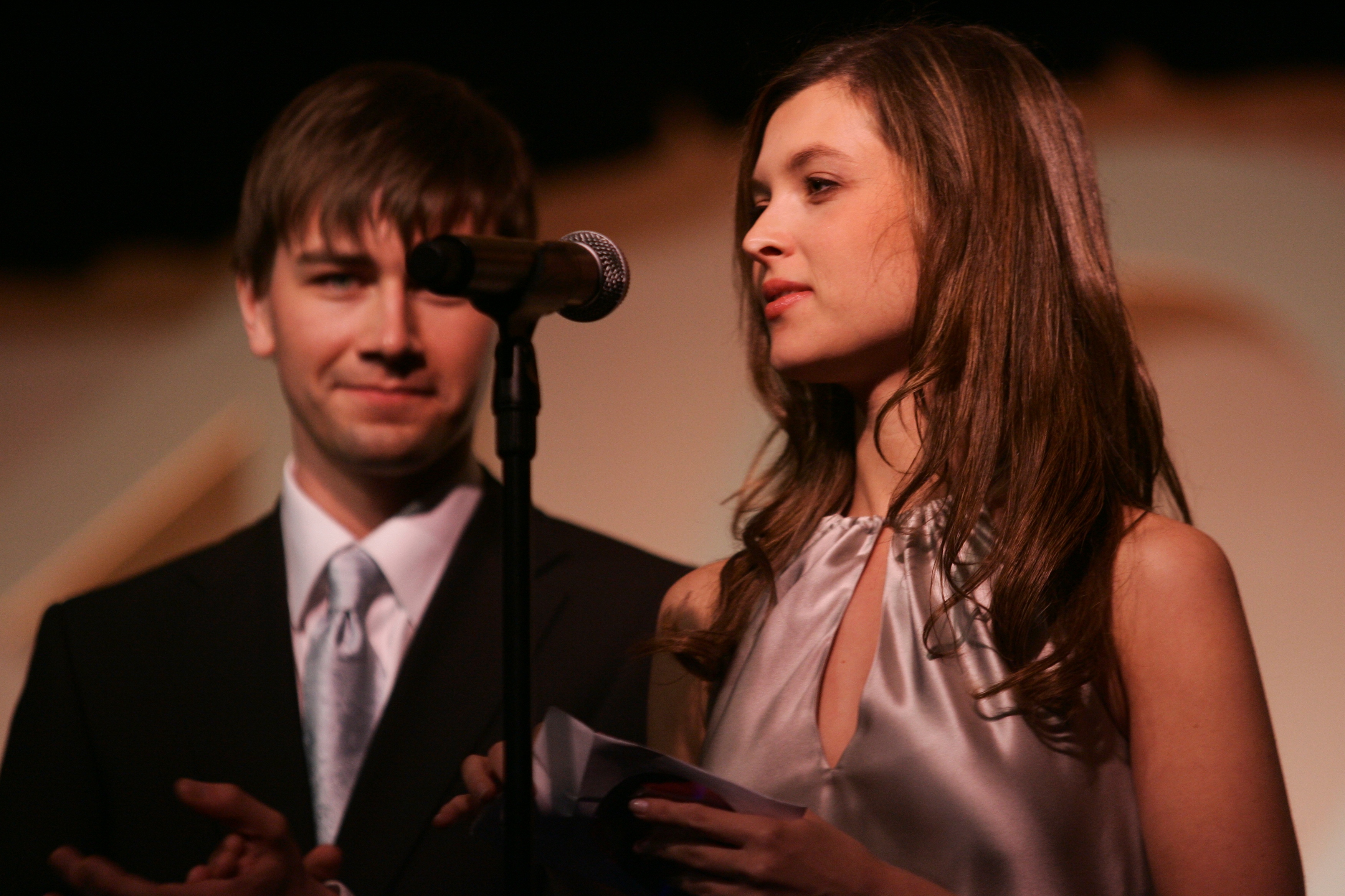 Torrance Coombs and Julie Patzwald present at the Leo Awards, 2008.