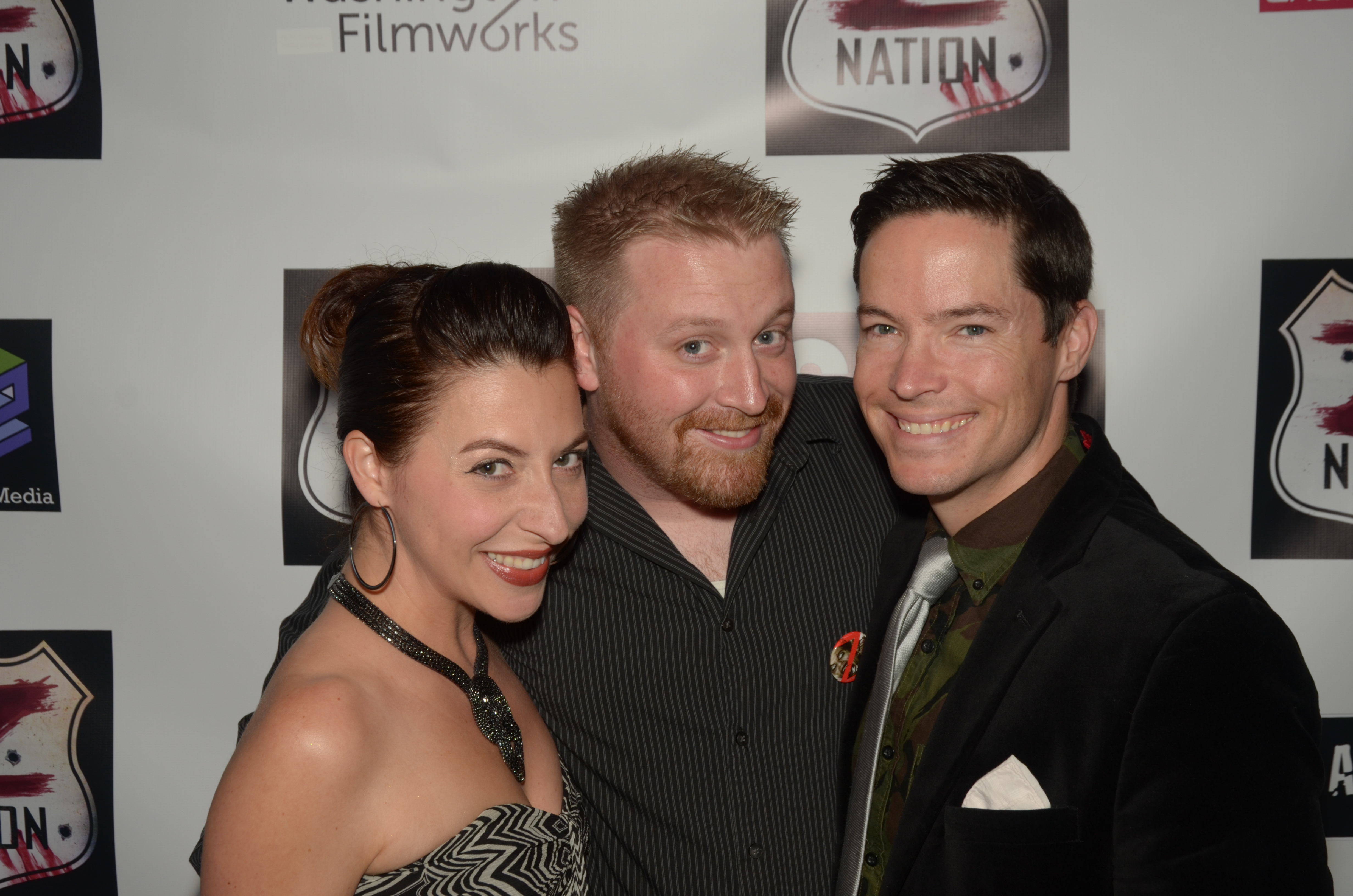 Z-Nation Red Carpet Premiere - (From left to Right) Angela Dimarco. Fred Beahm, and David S. Hogan