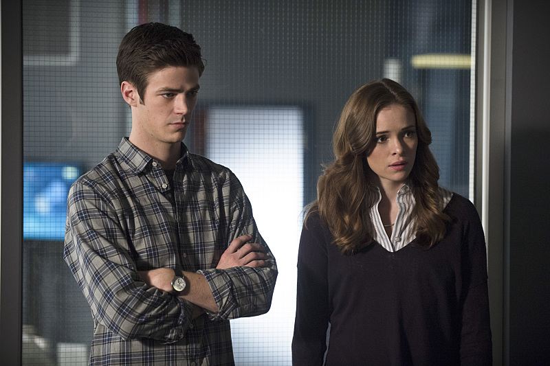 Still of Danielle Panabaker and Grant Gustin in The Flash (2014)