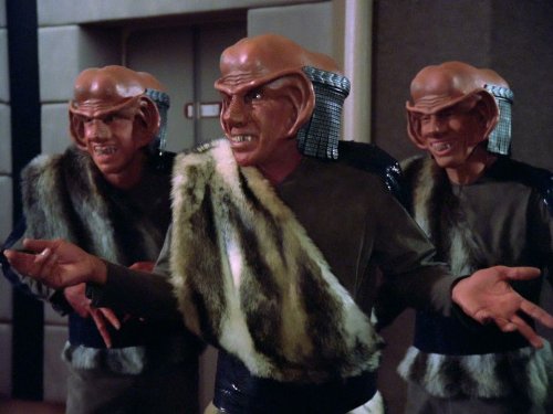 Still of Frank Corsentino, Robert Towers and Douglas Warhit in Star Trek: The Next Generation (1987)