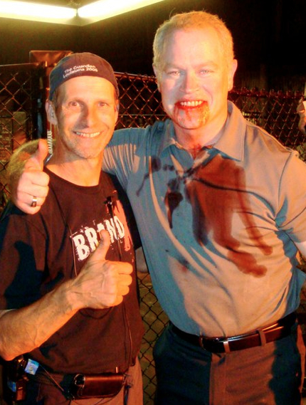 Cosmo and the Great Neal McDonough on the set of The Philly Kid, Directed by Jason Connery