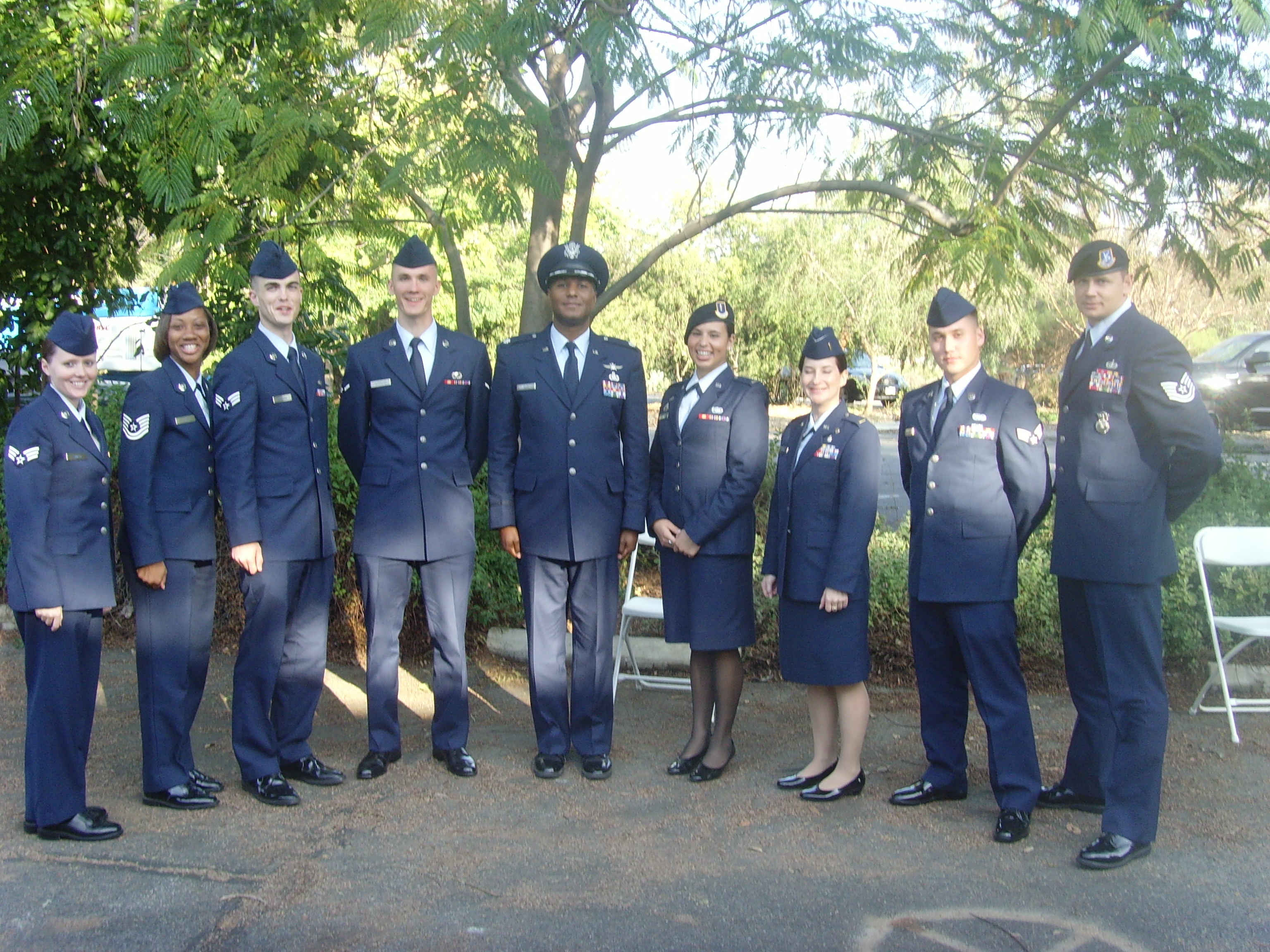 On the set of Iron Man 2 with real Air Force men and women.