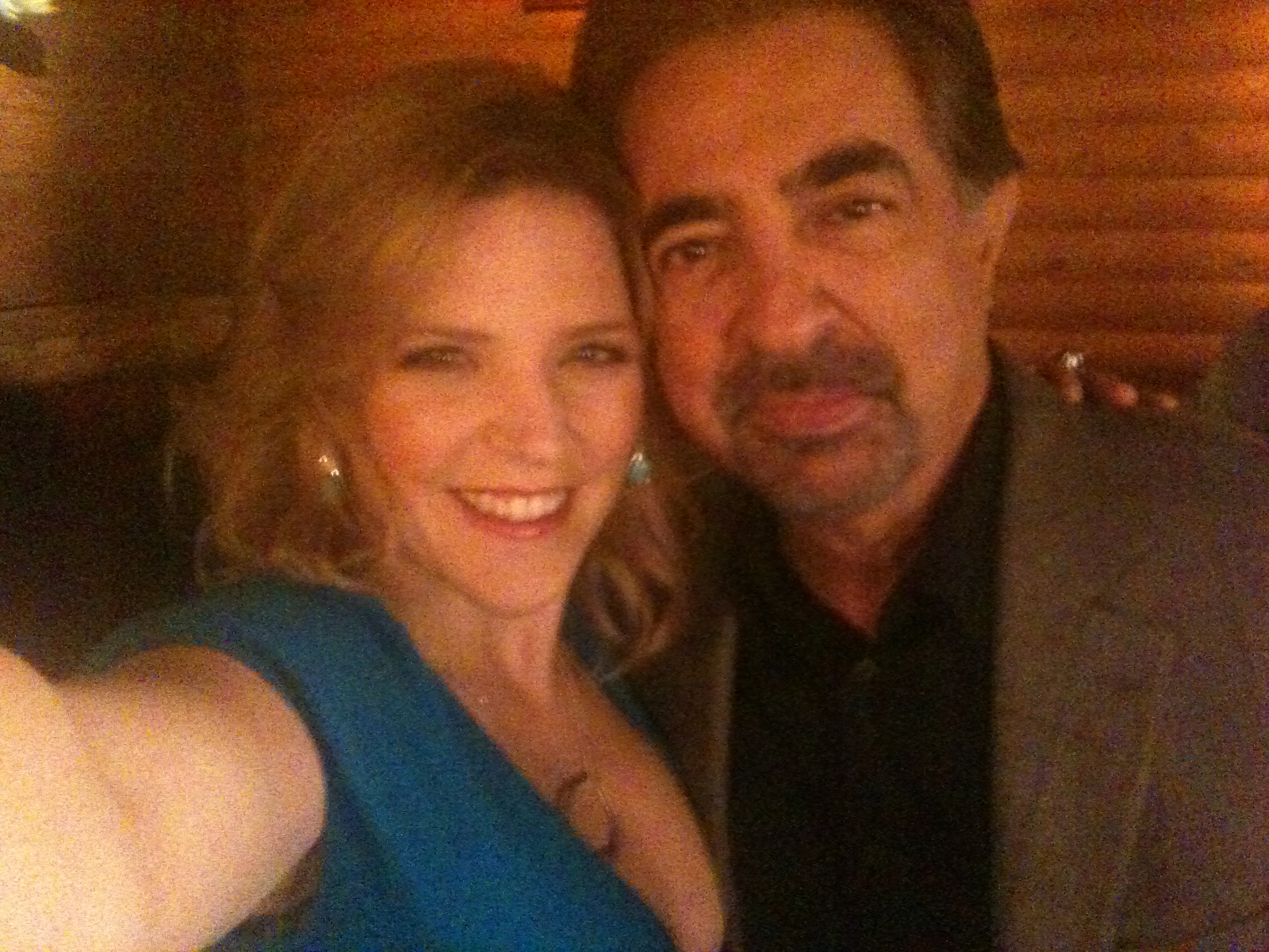 Calliope Porter and Joe Mantegna on set of CBS' Criminal Minds