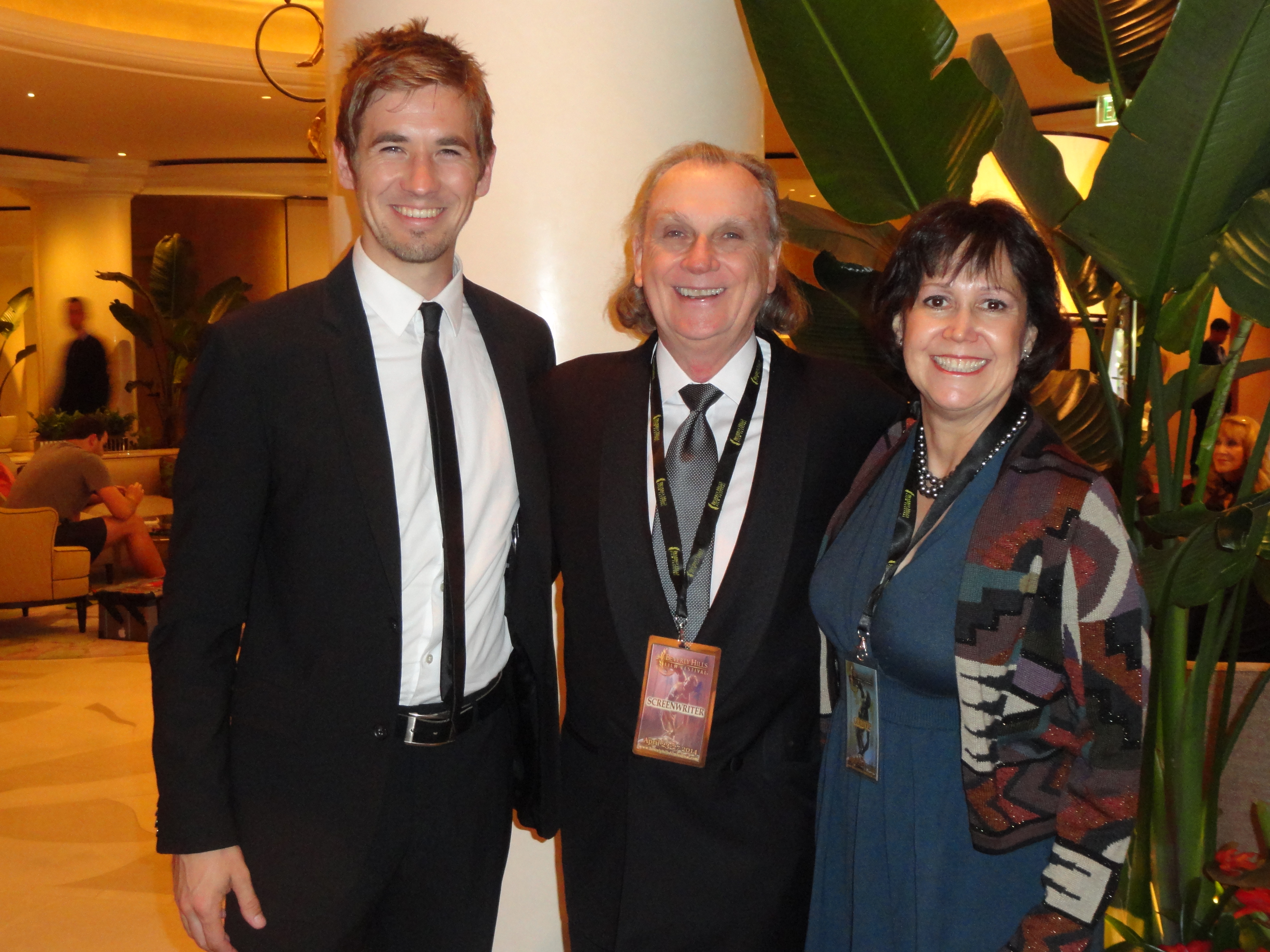 With Jeremy Scott Glenn (Mirage at Zabul Province) and Lesley Lillywhite, 2014 Beverly Hills Film Festival
