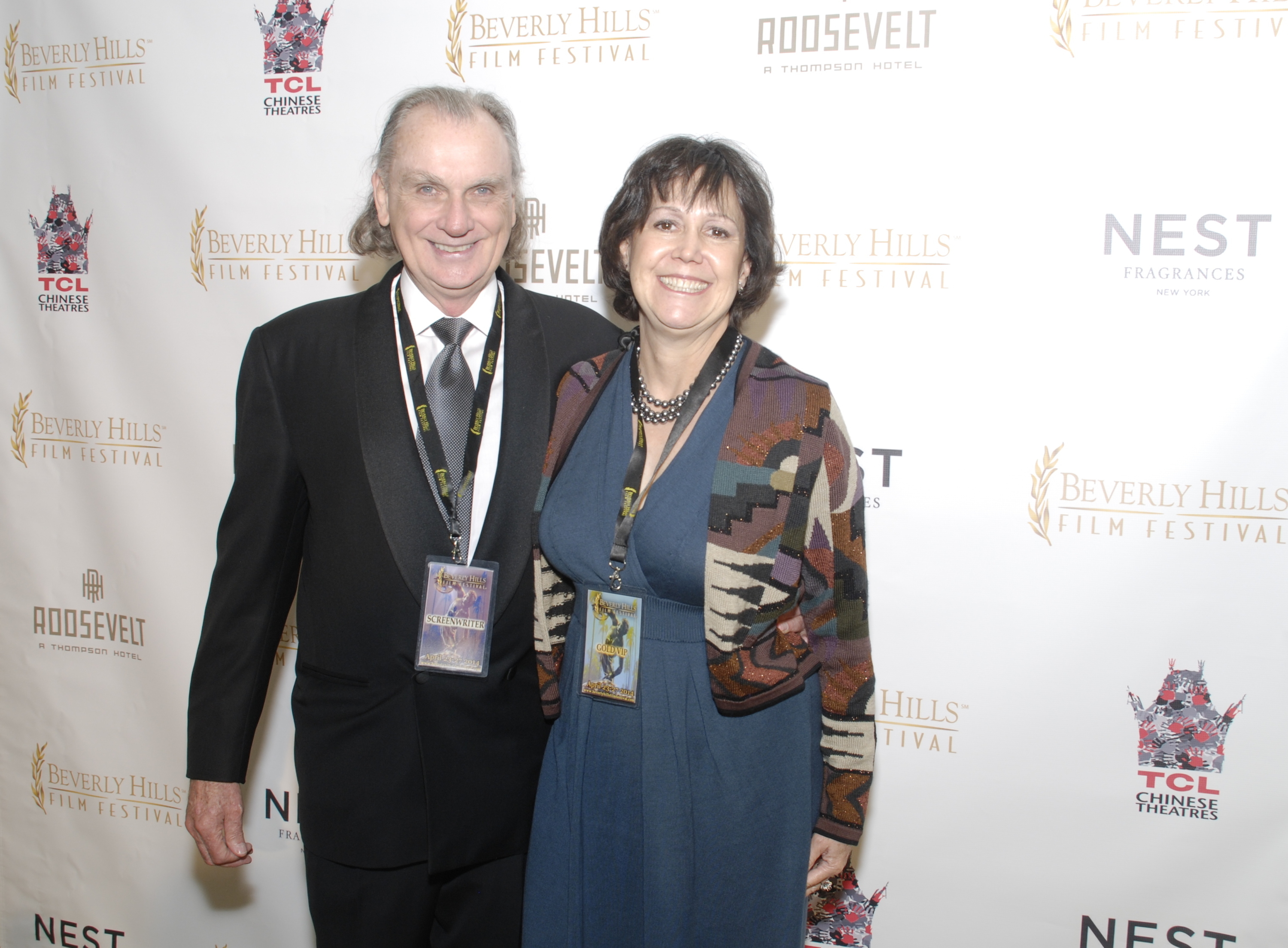 With Lesley Lillywhite, 2014 Beverly Hills Film Festival