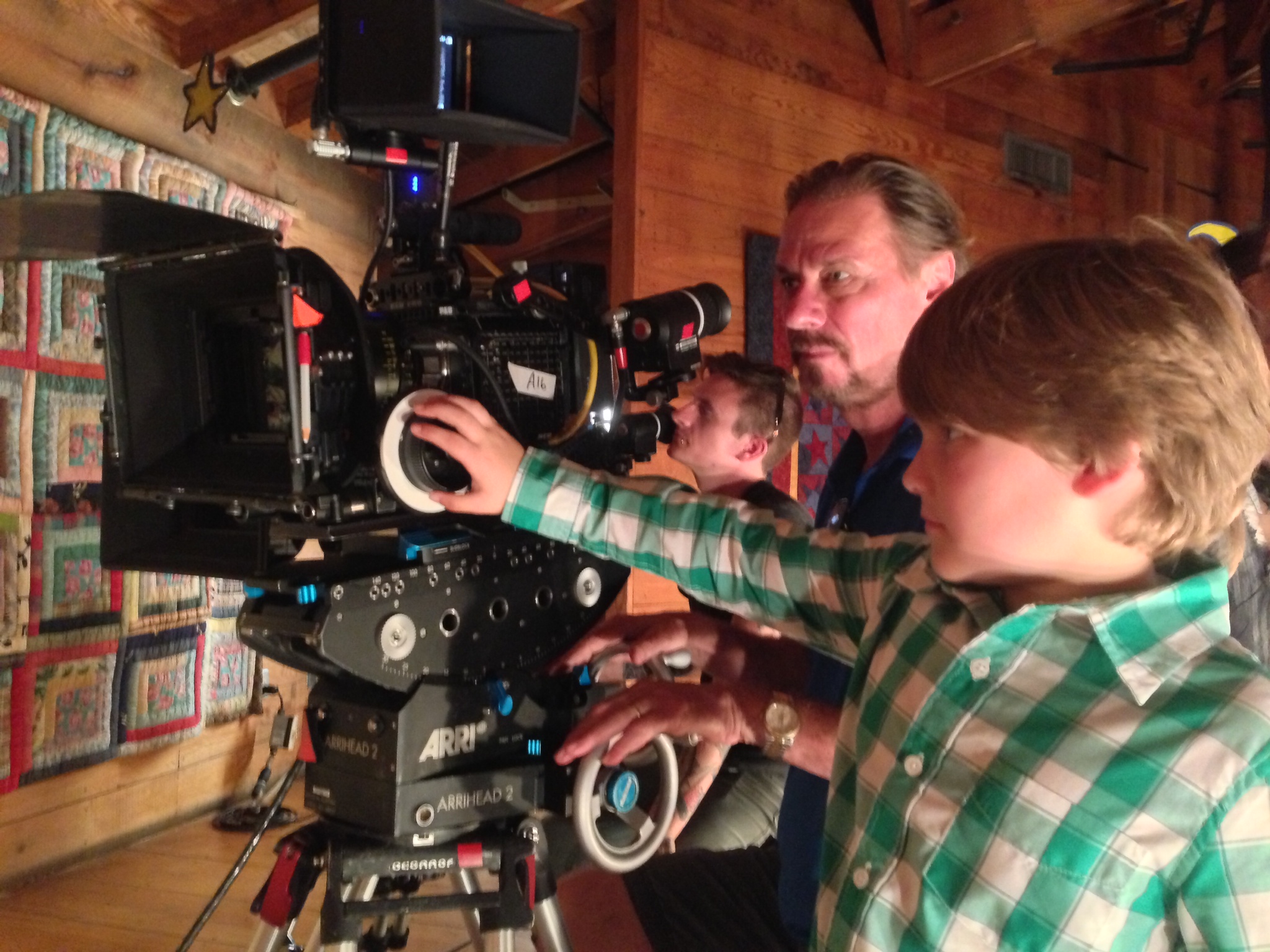 Brody Rose with DP Don FauntLeRoy on the set of 