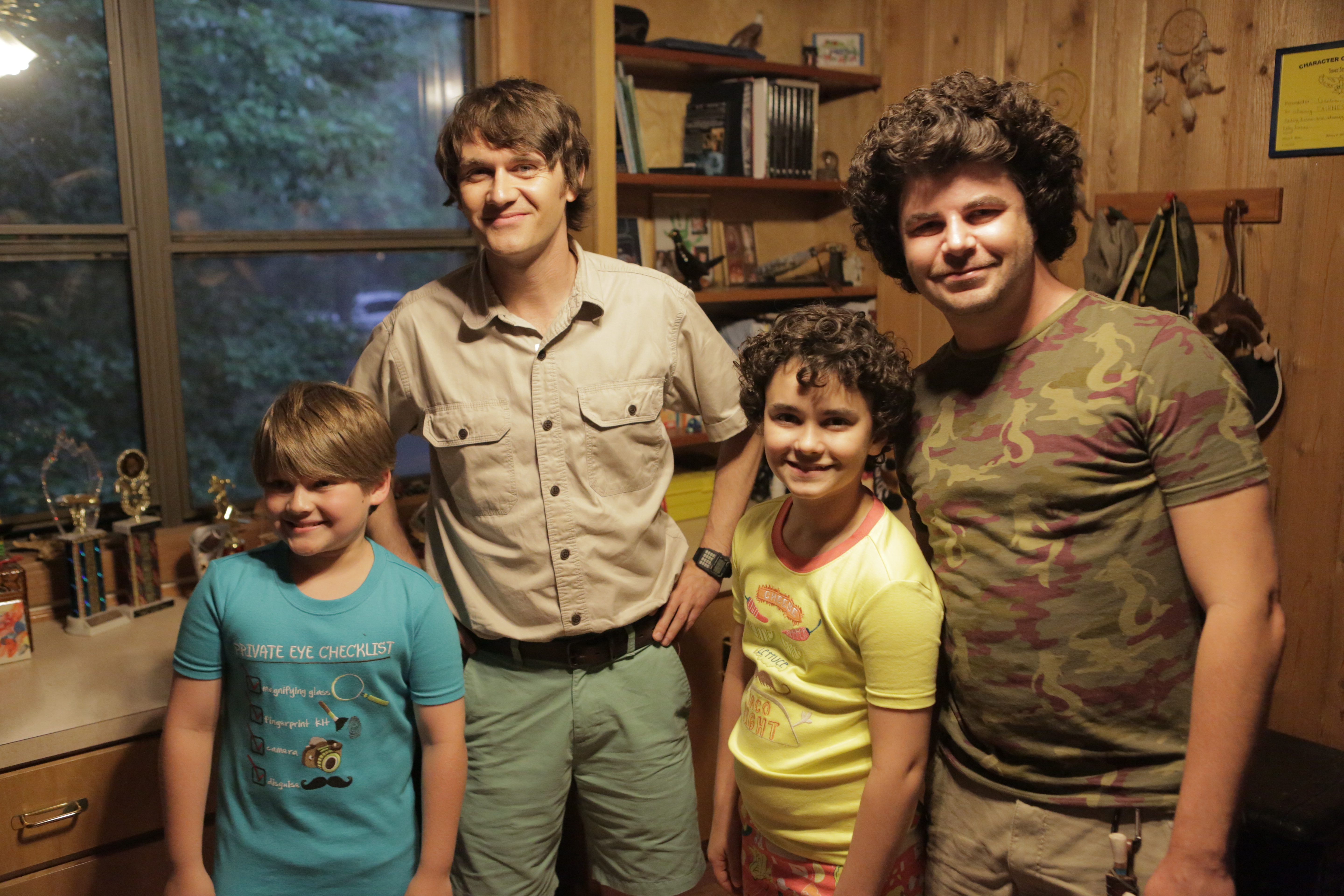 Brody Rose with Paul Brittain, L.J. Ruth, and Adam Herschman on the set of 