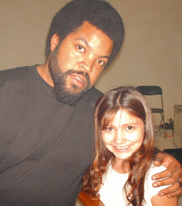 (2007) Kate Scott working on set of Ice Cube project.