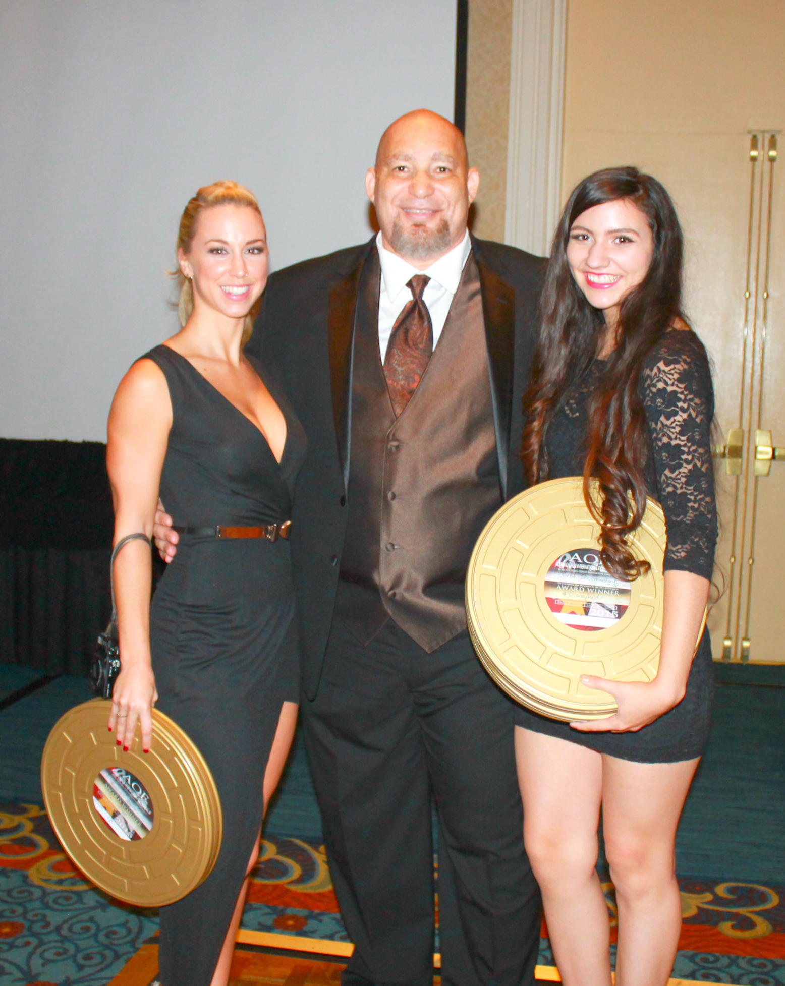 (2015) AOF Awards with founder Del Weston, Dre Swain and Kate Scott
