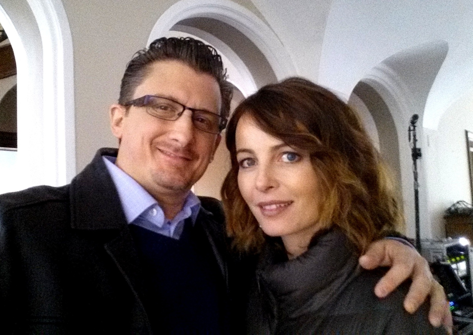 On set in Prague with Violante Placido shooting Transporter: the series