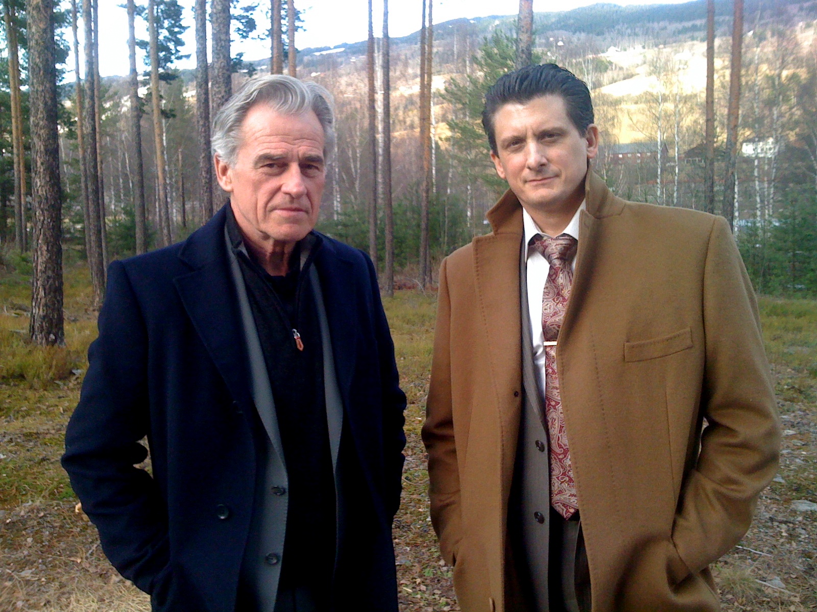 Tim Ahern and I posing for a picture in Norway on set of 