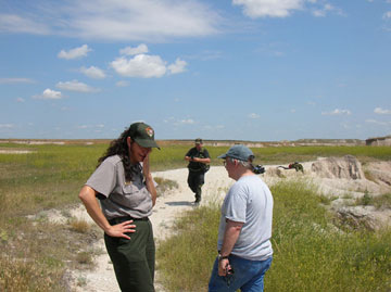 Park Ranger Jessica And Liquid Ice Entertainment At The Badlands National Park Currently In The Early Stages Of Pre-production In The First Of Their Movie Franchise 