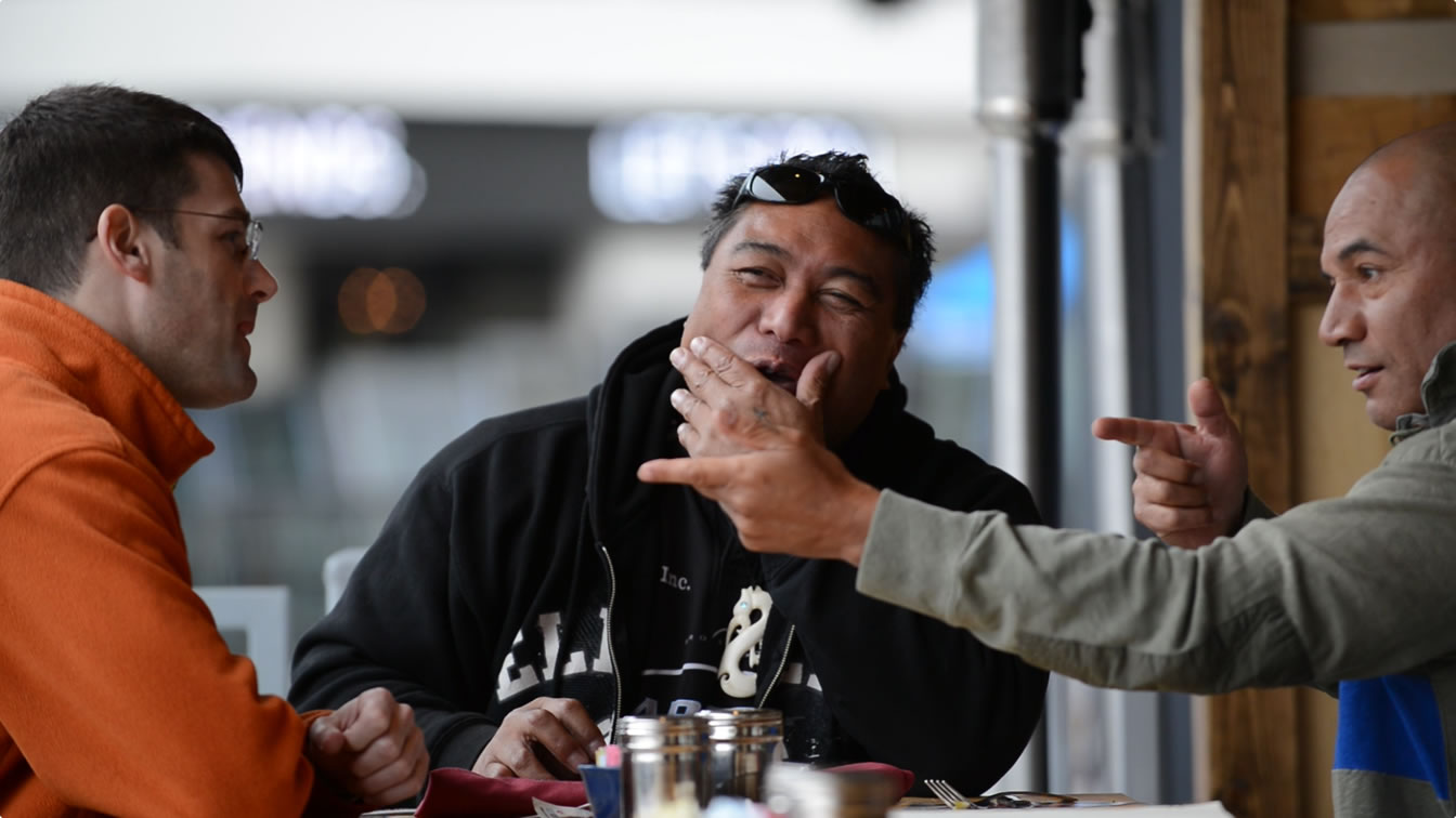 Jason Anthony Fisher as himself, with Dane Ngahuka, and Temuera Morrison's reality show in the Las Vegas episode of the Life and Times Temuera Morrison reality Show, where they discuss a Screenplay by Jason Anthony Fisher and Dane Ngahuka.