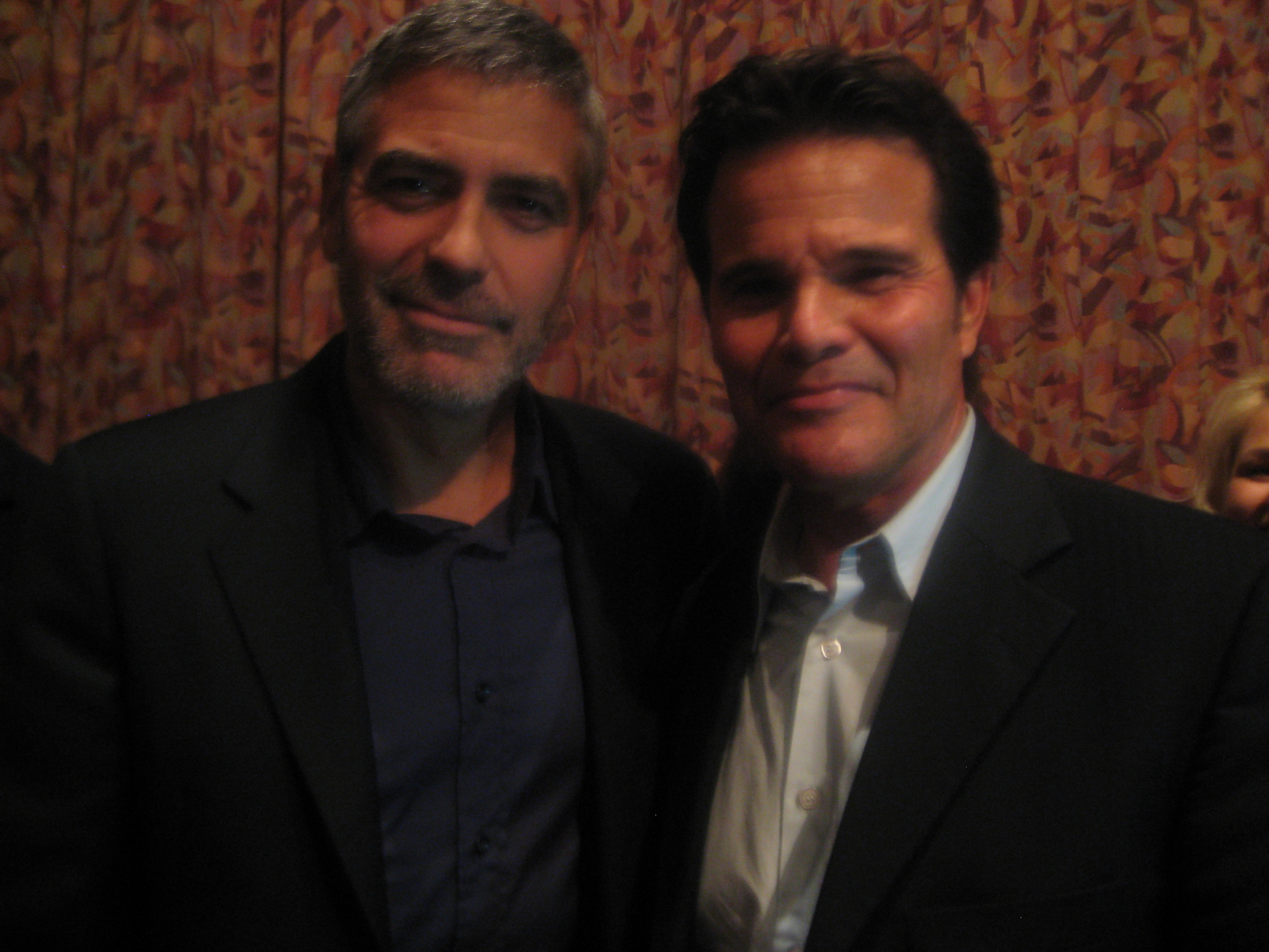 Ed Callison and George Clooney at the SAG screening of Up in the Air.