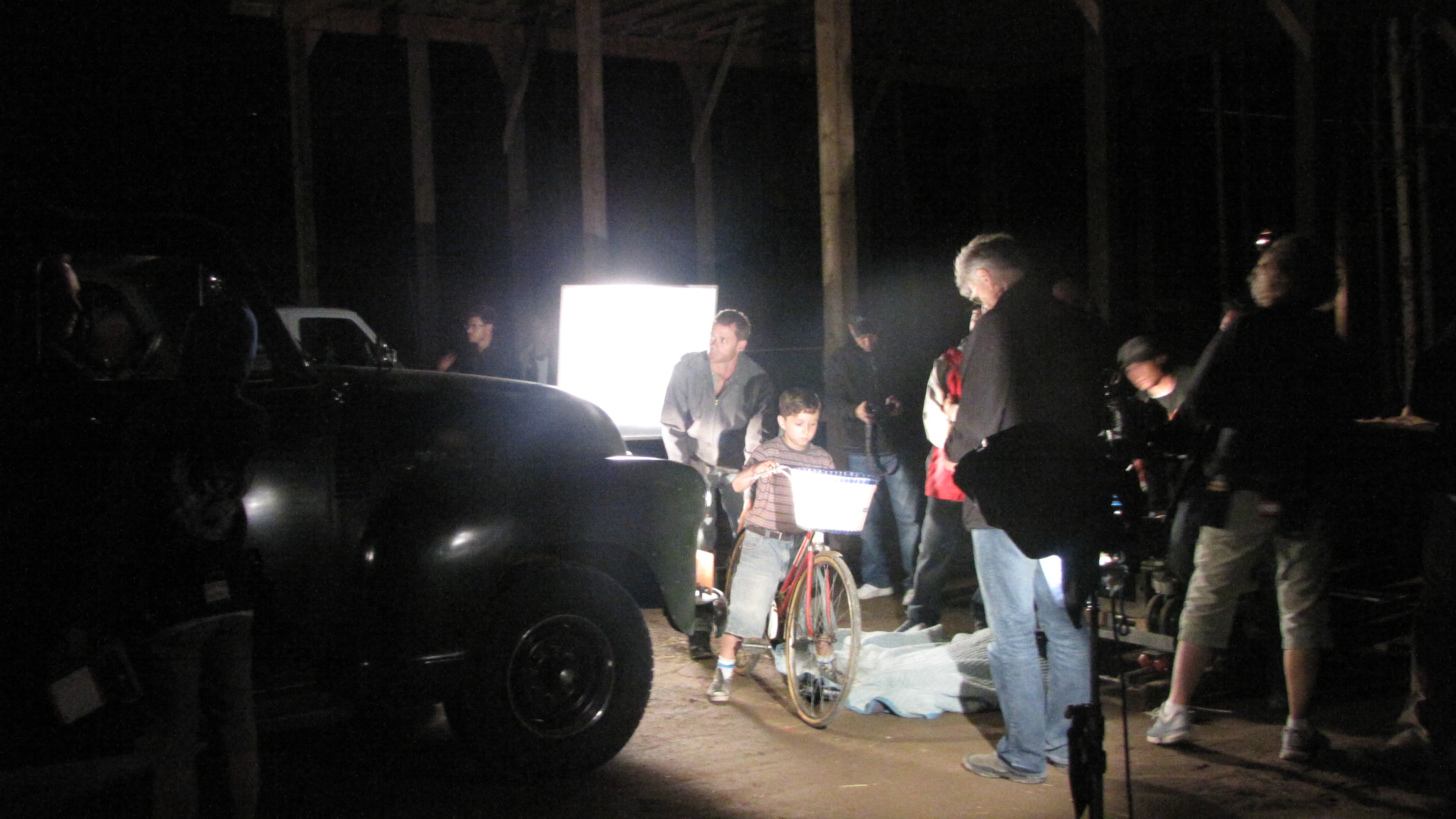 Darien on the set of Christmas in Canaan, 2009