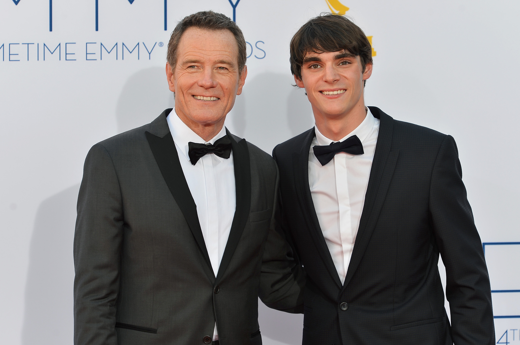Bryan Cranston and RJ Mitte at event of The 64th Primetime Emmy Awards (2012)