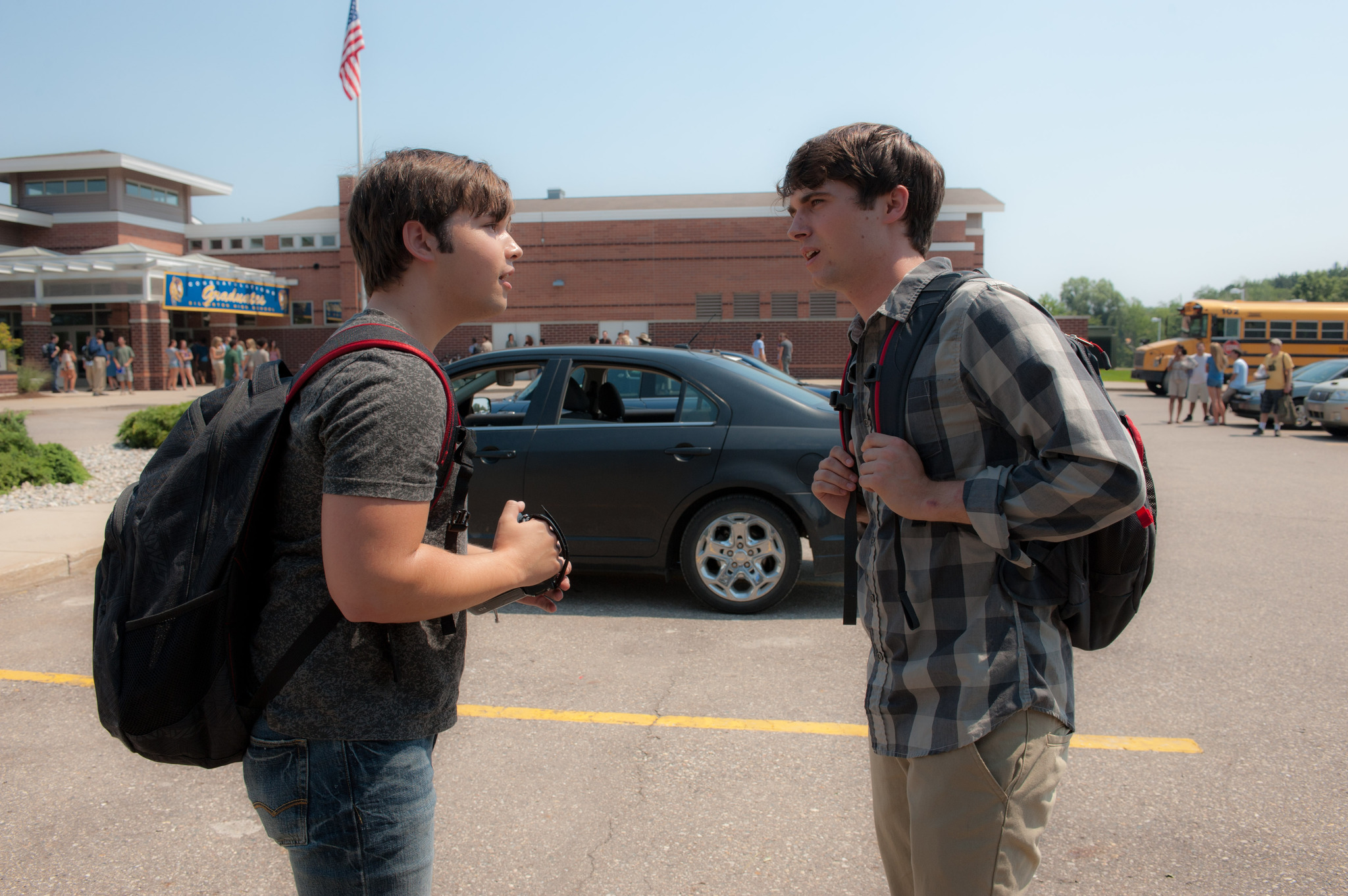 Still of Nathan Kress and Max Deacon in Into the Storm (2014)