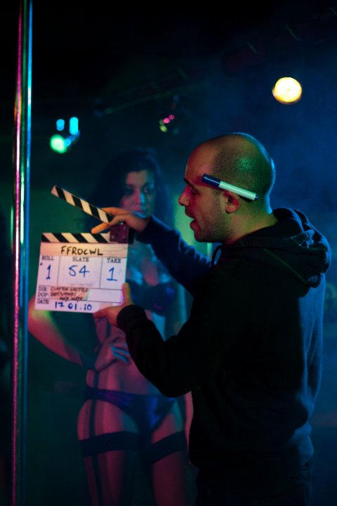 On set filming 'From Former Republic Of Czechoslovakia WIth Love'