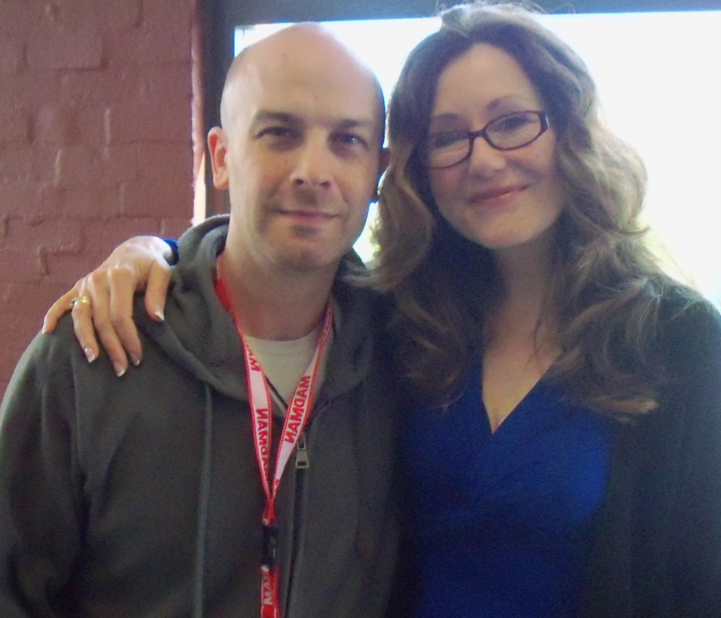 Mary McDonnell of Battlestar Galactica and Scott at the Melbourne Supanova convention.