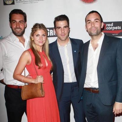 Philip Quinaz, Anna Martemucci, Zachary Quinto, Victor Quinaz. Hollyshorts Film Festival opening night premiere of PERIODS.