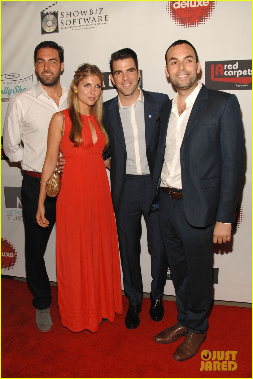 Philip Quinaz, Anna Martemucci, Zachary Quinto, Victor Quinaz. Hollyshorts Film Festival opening night premiere of PERIODS.