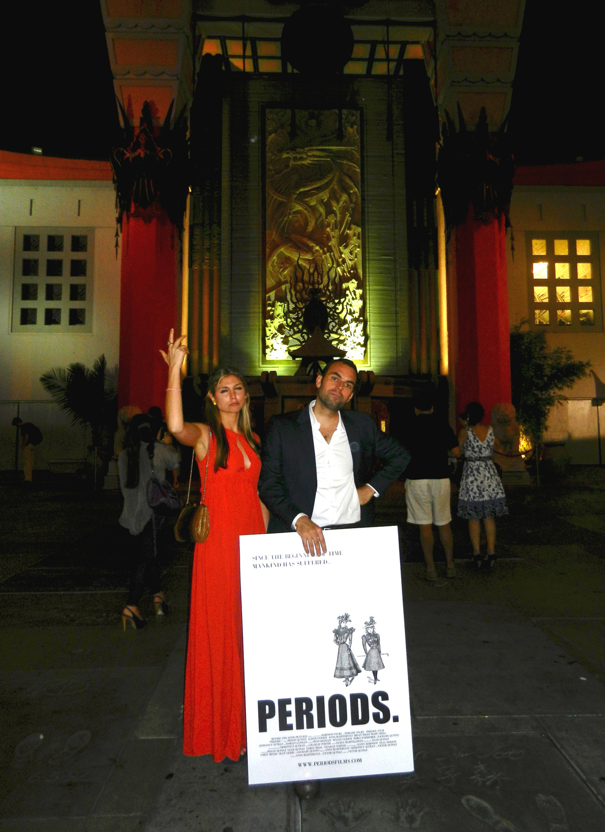 Anna Martemucci, Victor Quinaz PERIODS. premiere at Grauman's Chinese Theater, Hollyshorts Film Festival