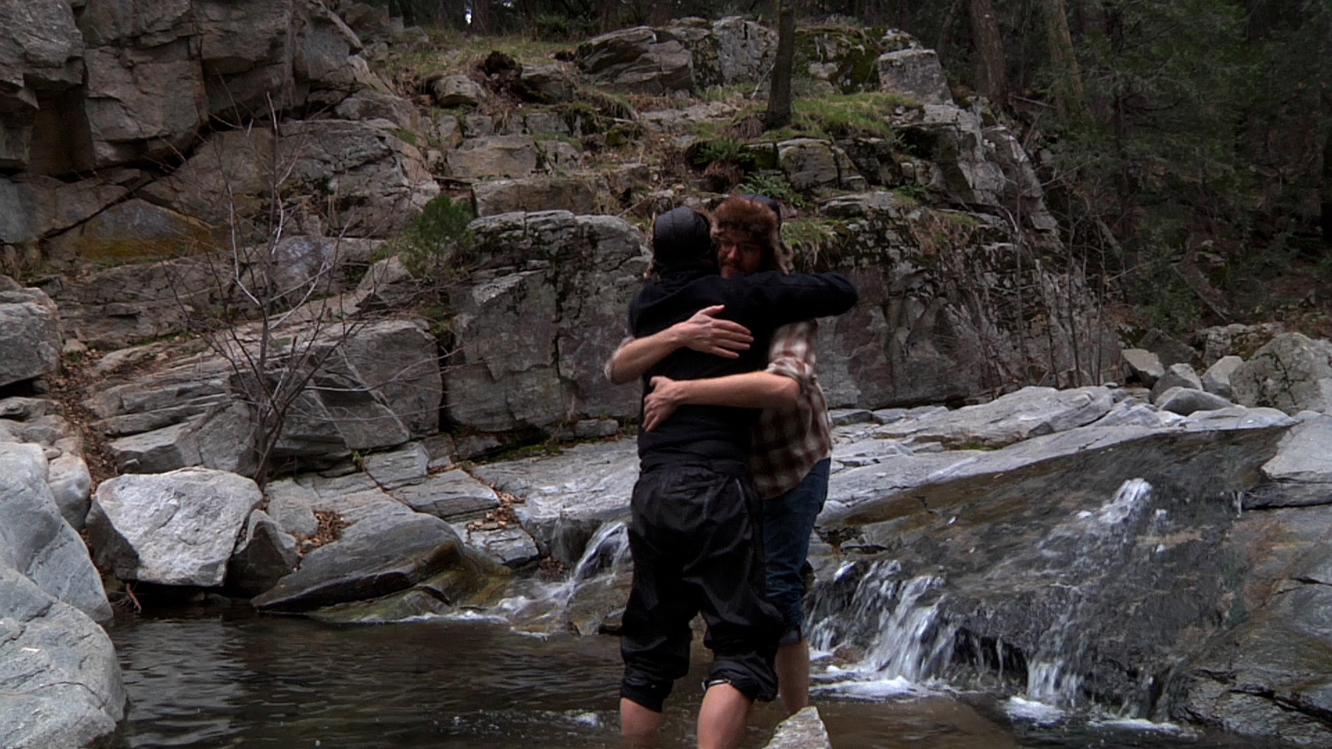 Still of Mark Duplass and Patrick Brice in Creep (2014)