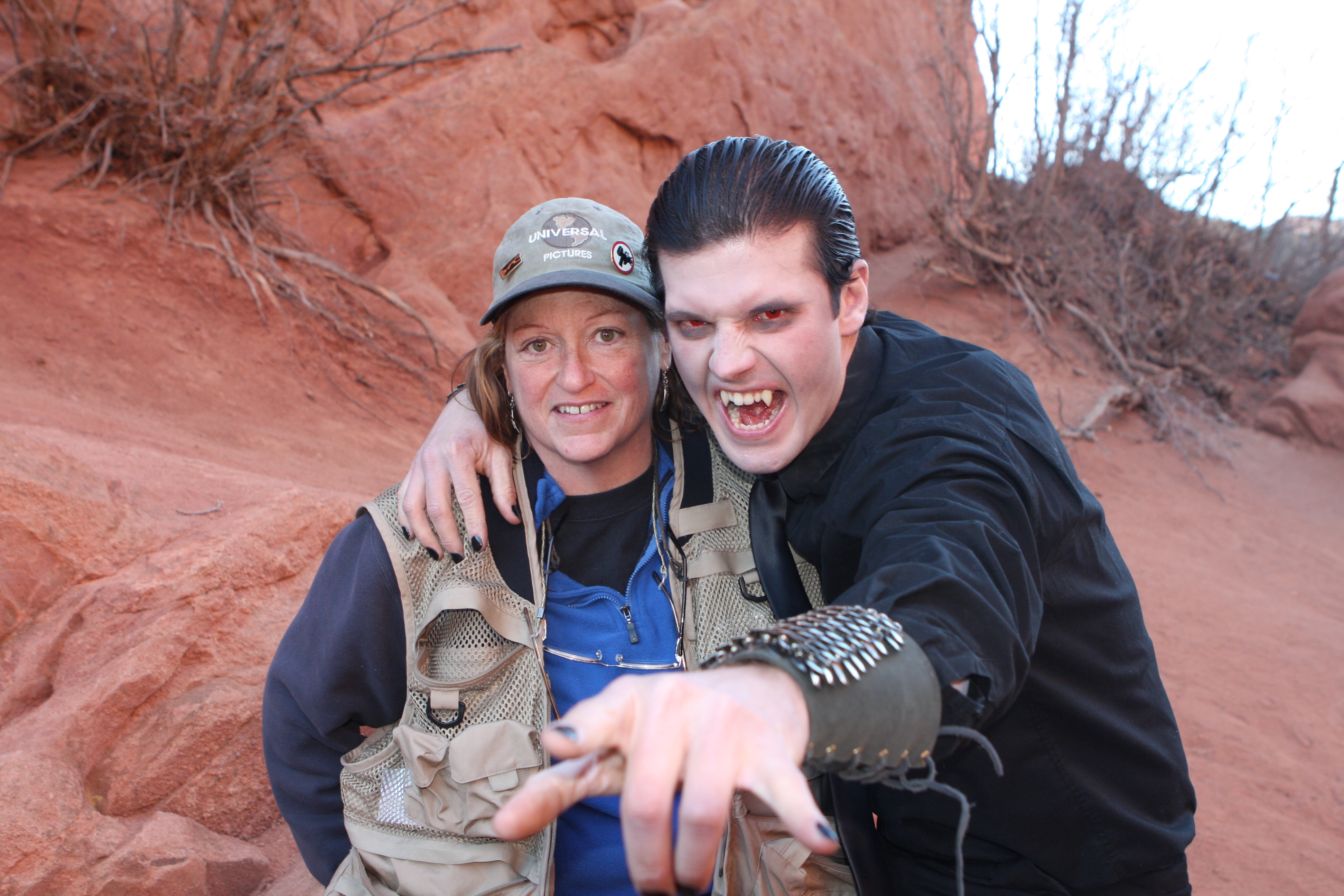 DP Joan Lawson and Actor Mark Mook on set of The Origin Jan. 29,2011