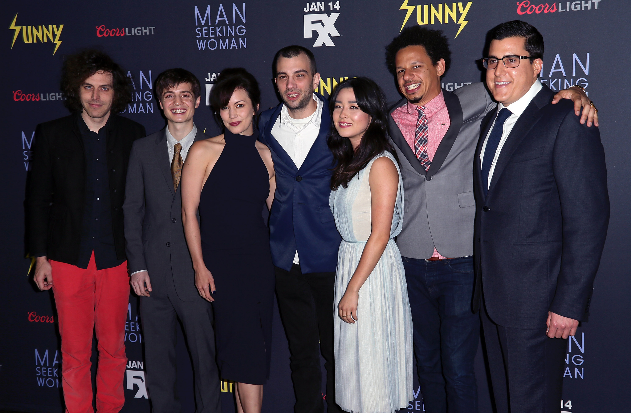 Jay Baruchel, Jonathan Krisel, Andrew Singer, Eric André, Simon Rich, Britt Lower and Maya Erskine at event of Man Seeking Woman (2015)