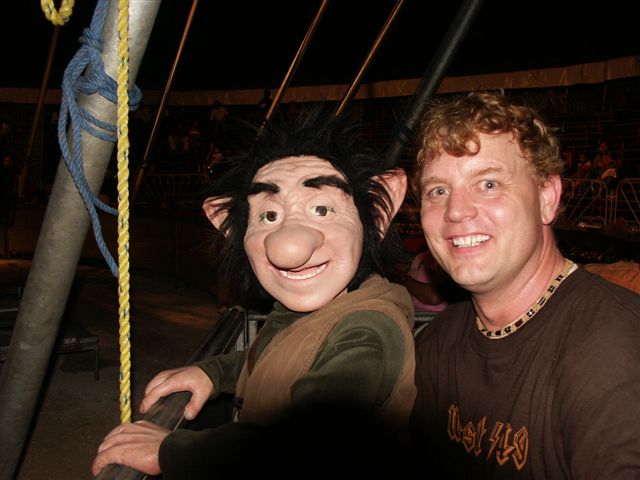With Ozlo the Troll in Mexico at the circus.
