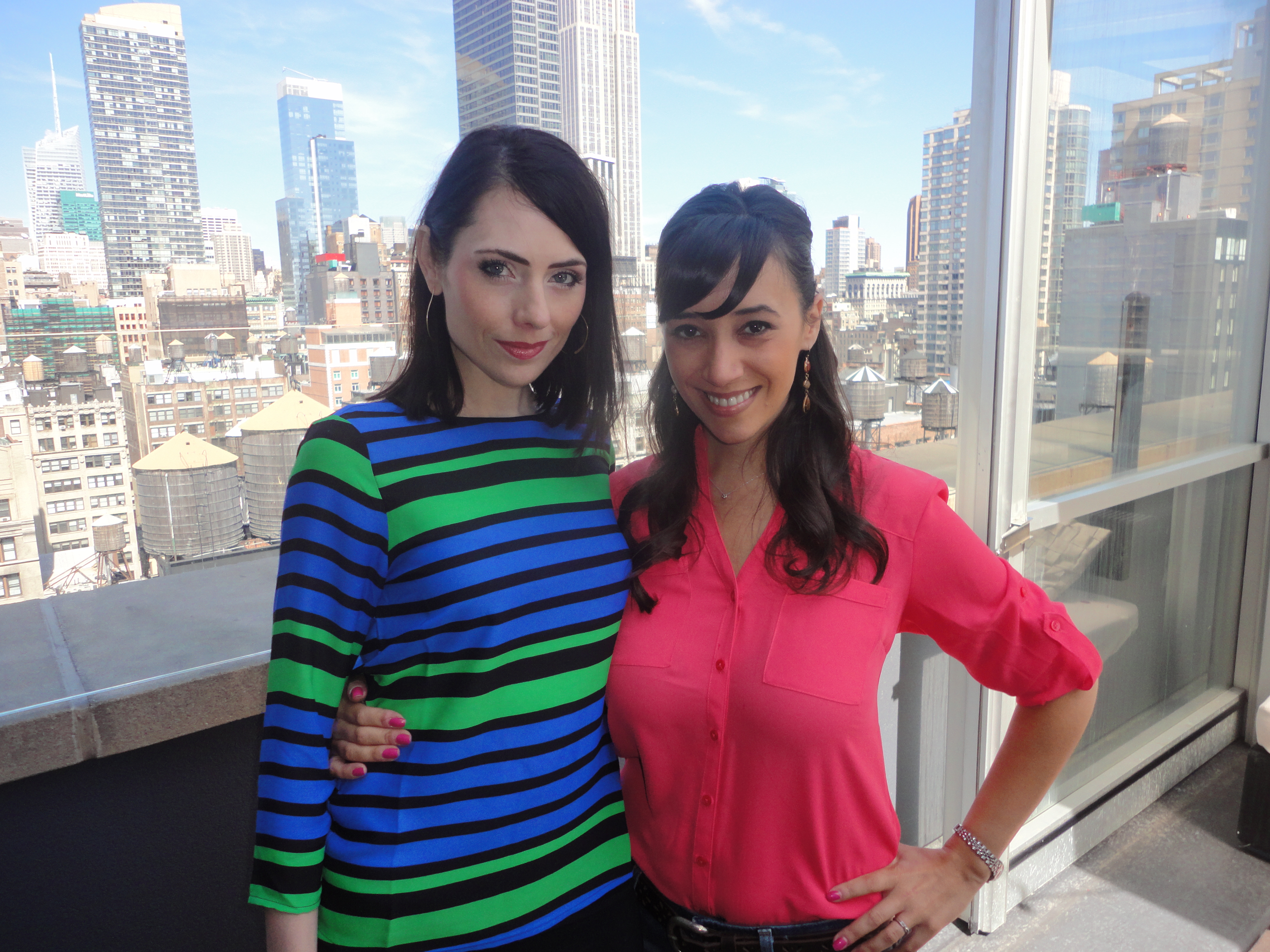 Adrienne Wilkinson and Victoria Cruz in New York for press for Raze.
