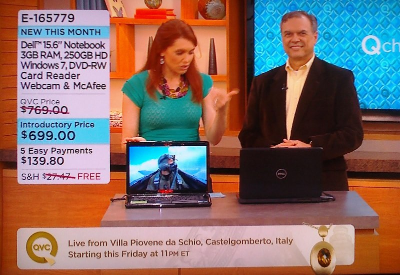 May 25, 2010 - On the set of QVC-TV repping Dell Computers, with host Albany Irvin.
