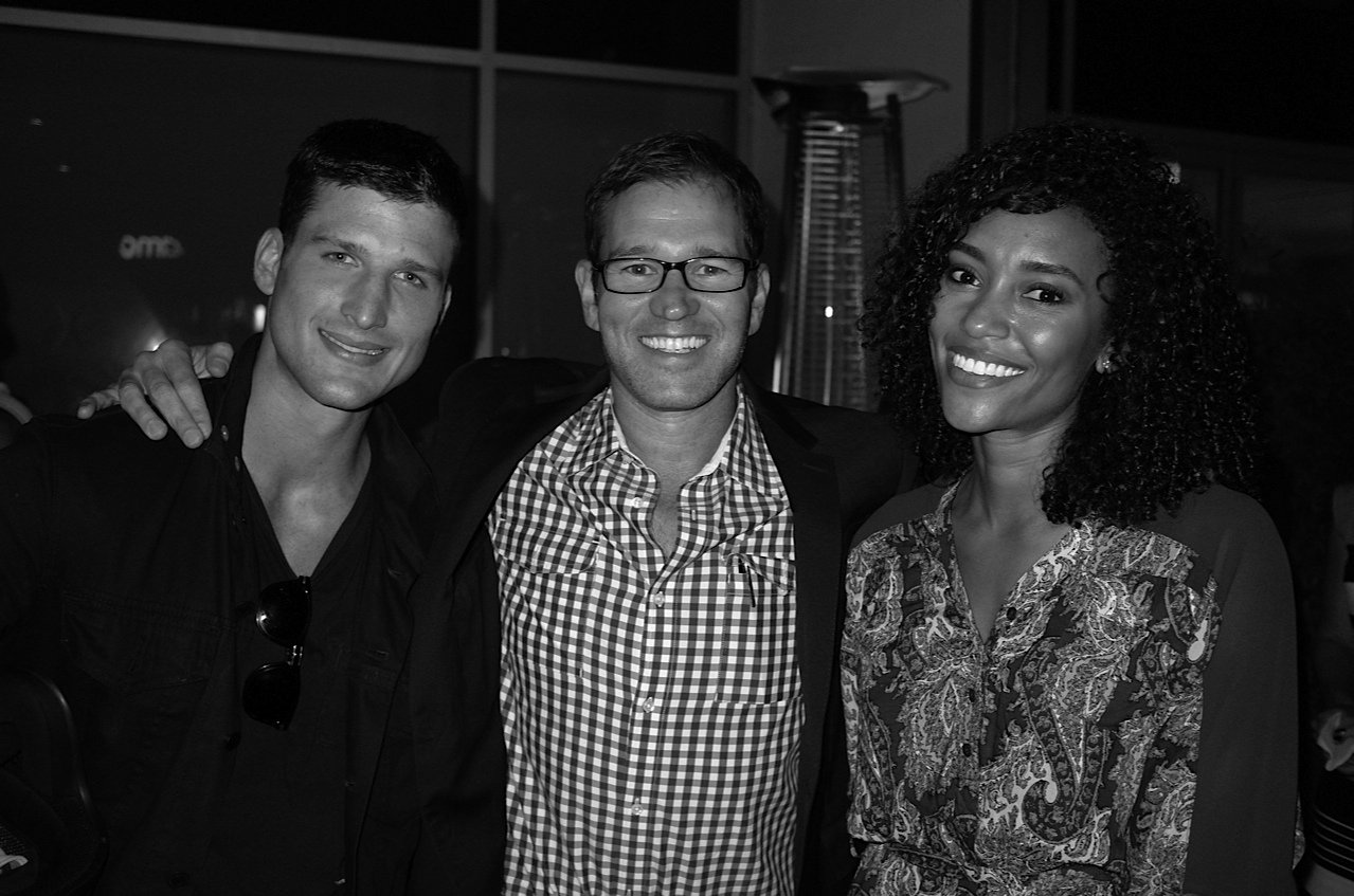 The film's stars Parker Young and Annie Illonzeh with director Jeff Fisher at the premiere screening of 