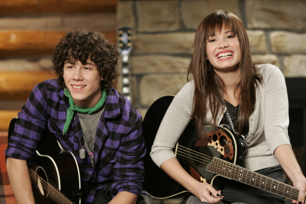 Still of Demi Lovato and Nick Jonas in Camp Rock (2008)