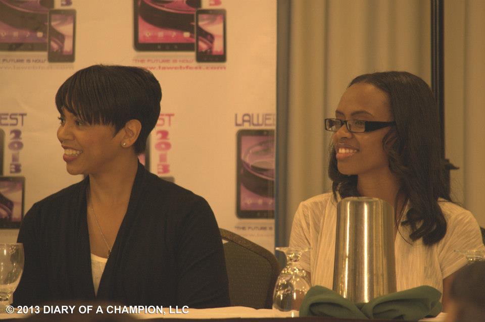 Director Ingeborg C. Eiland with Producer L. Nicole Taylor on the panel at the 2013 LA Web Festival.