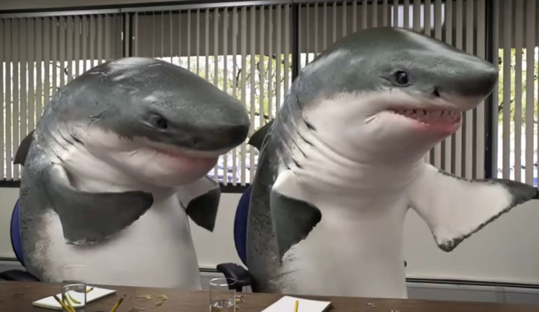 Michael Barra voices the shark on the left in this Snickers commercial.