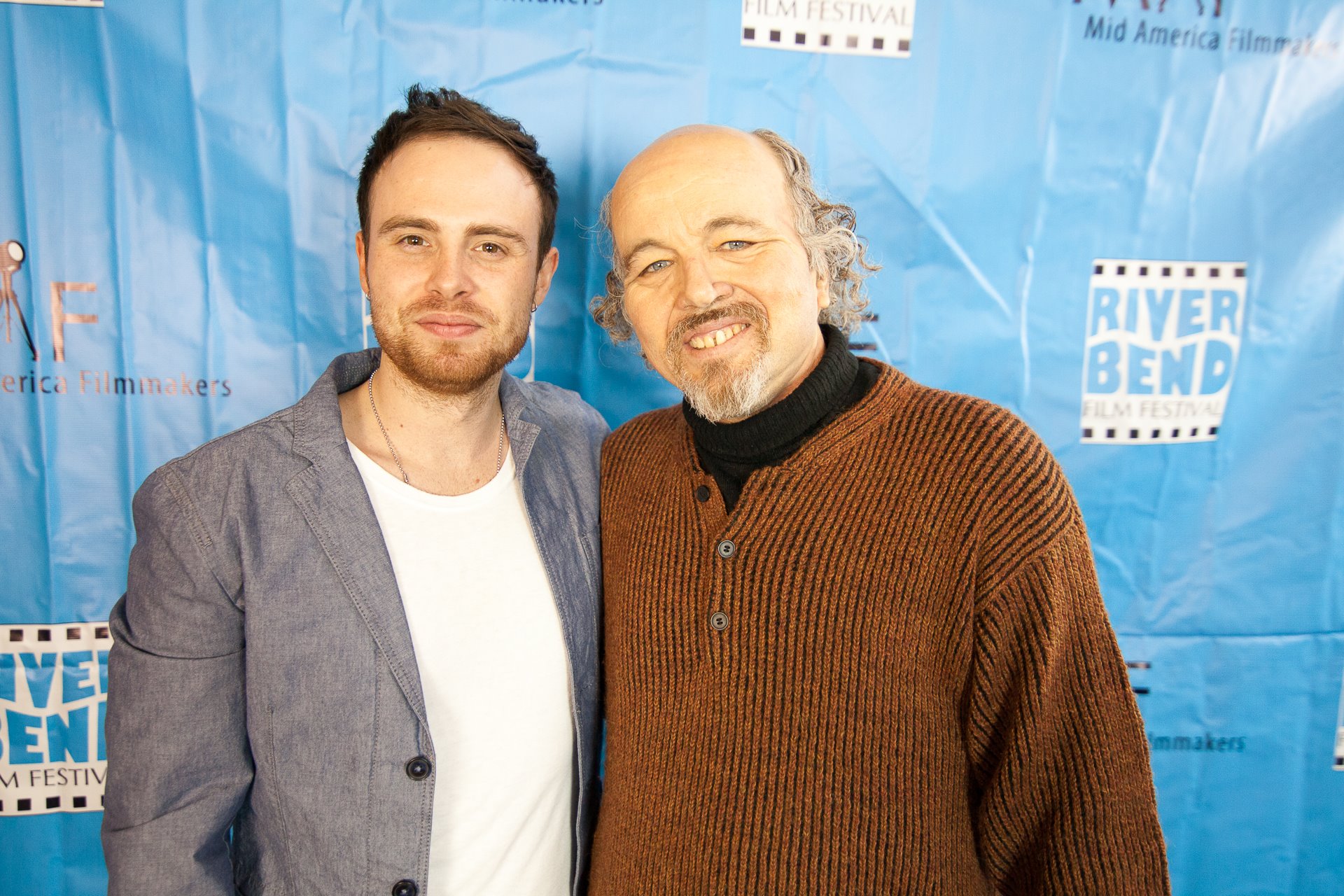 Jordon Hodges and Clint Howard at the opening night of the River Bend Film Festival's screening of 'Sand Castles'