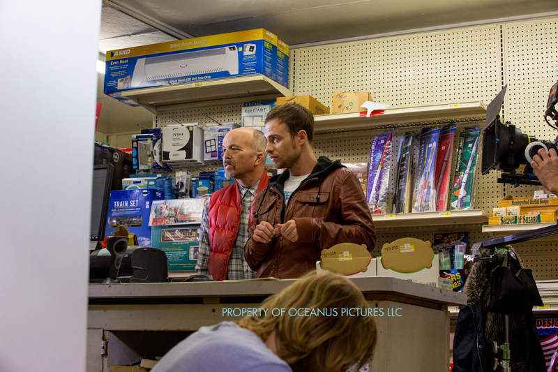 Clint Howard & Jordon Hodges. On the set of Sand Castles.