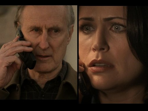 Still of James Cromwell and Rena Sofer in 24 (2001)
