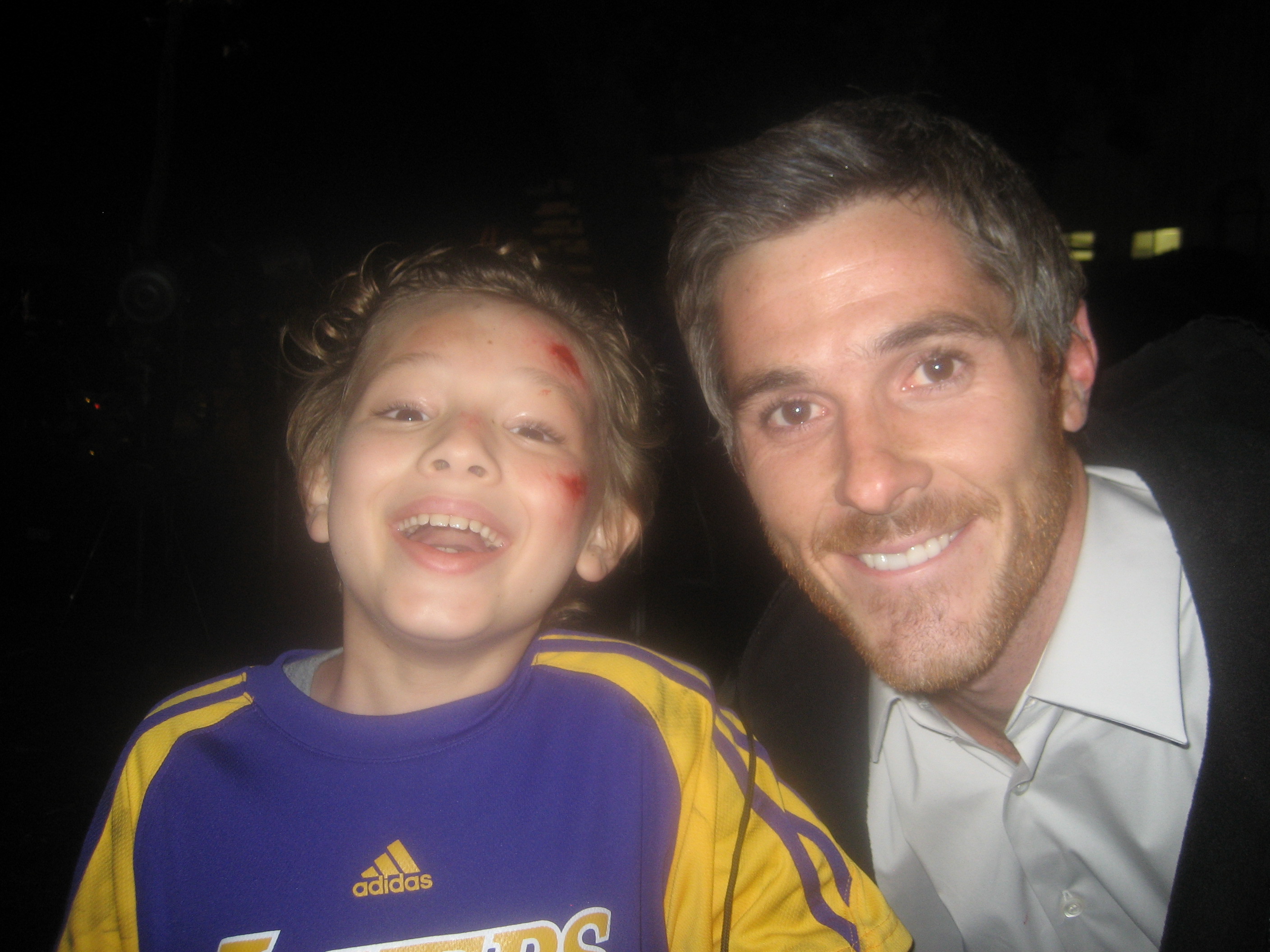 Max with Mr. David Annable on the set of 