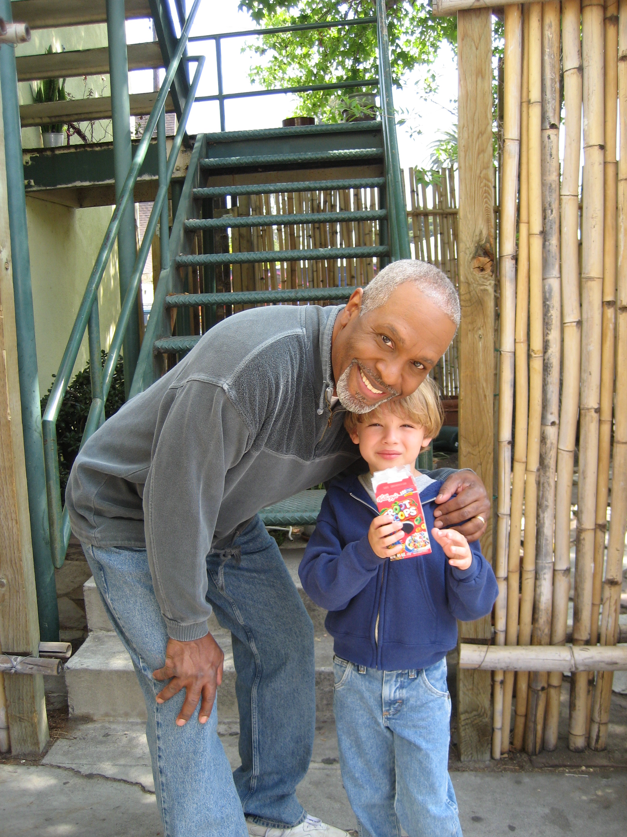 Max with Mr. James Pickens, Jr., taken during BALL DON'T LIE shoot