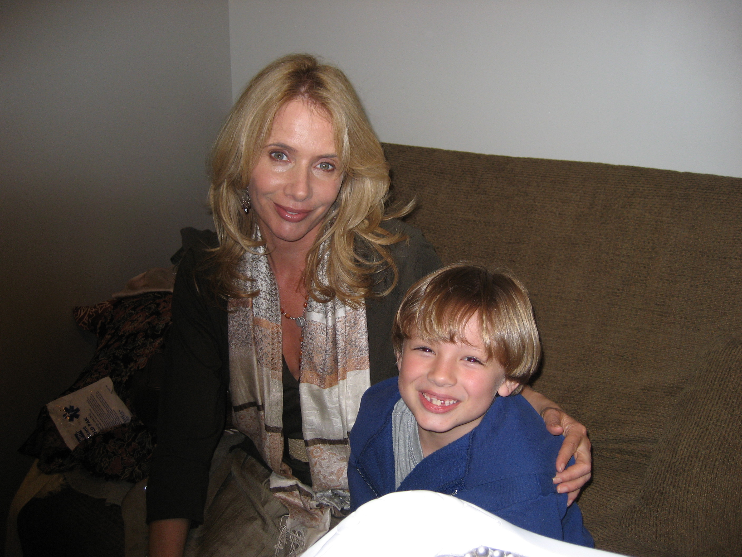 Max with Miss Rosanna Arquette, taken during BALL DON'T LIE shoot