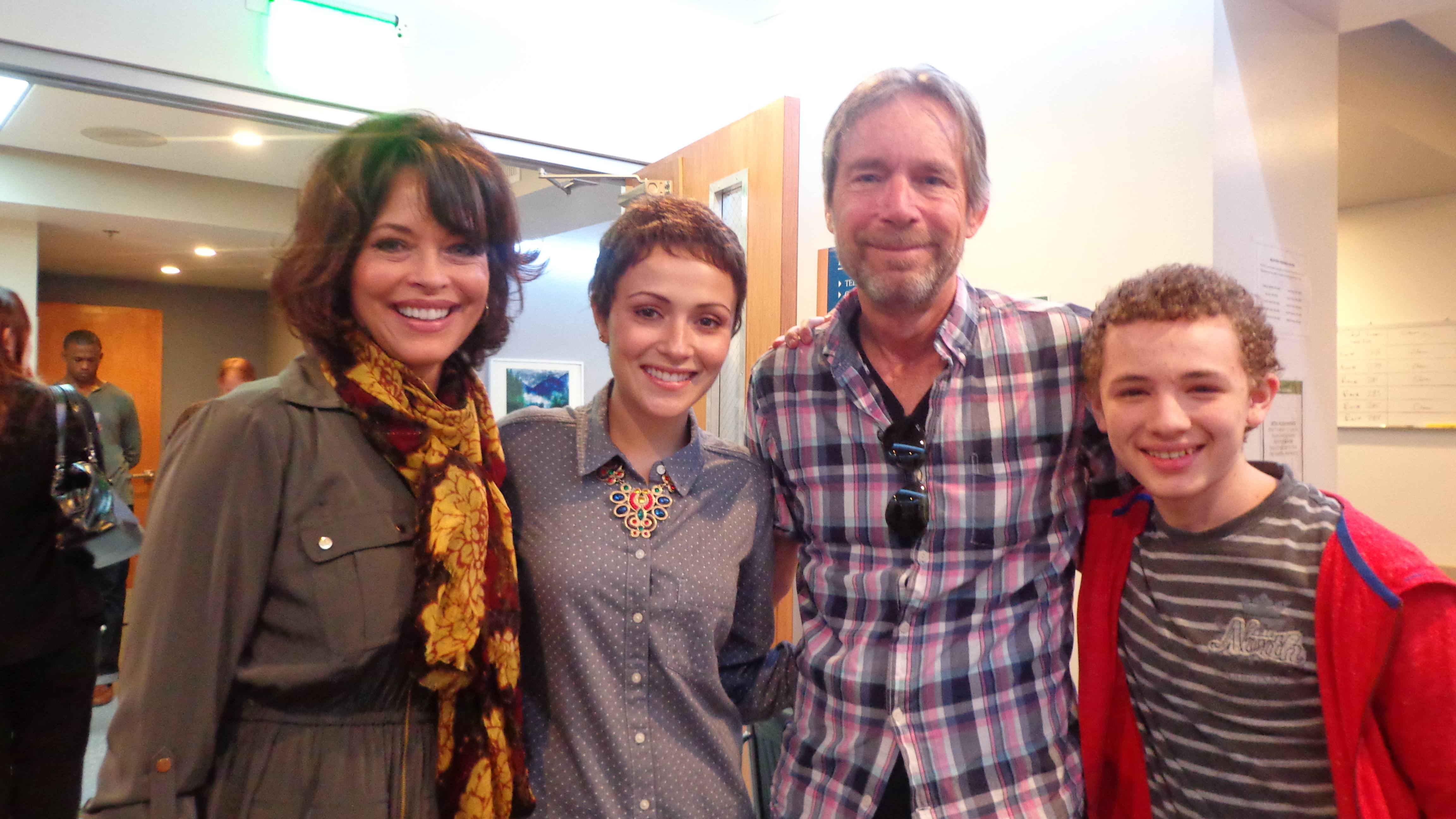 With Mary Paige Kellar, Italia Ricci and Director Patrick Norris on the set of 